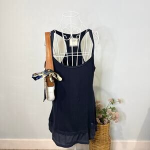 Stunning y2k vintage Abercrombie navy blue babydoll layered tank top